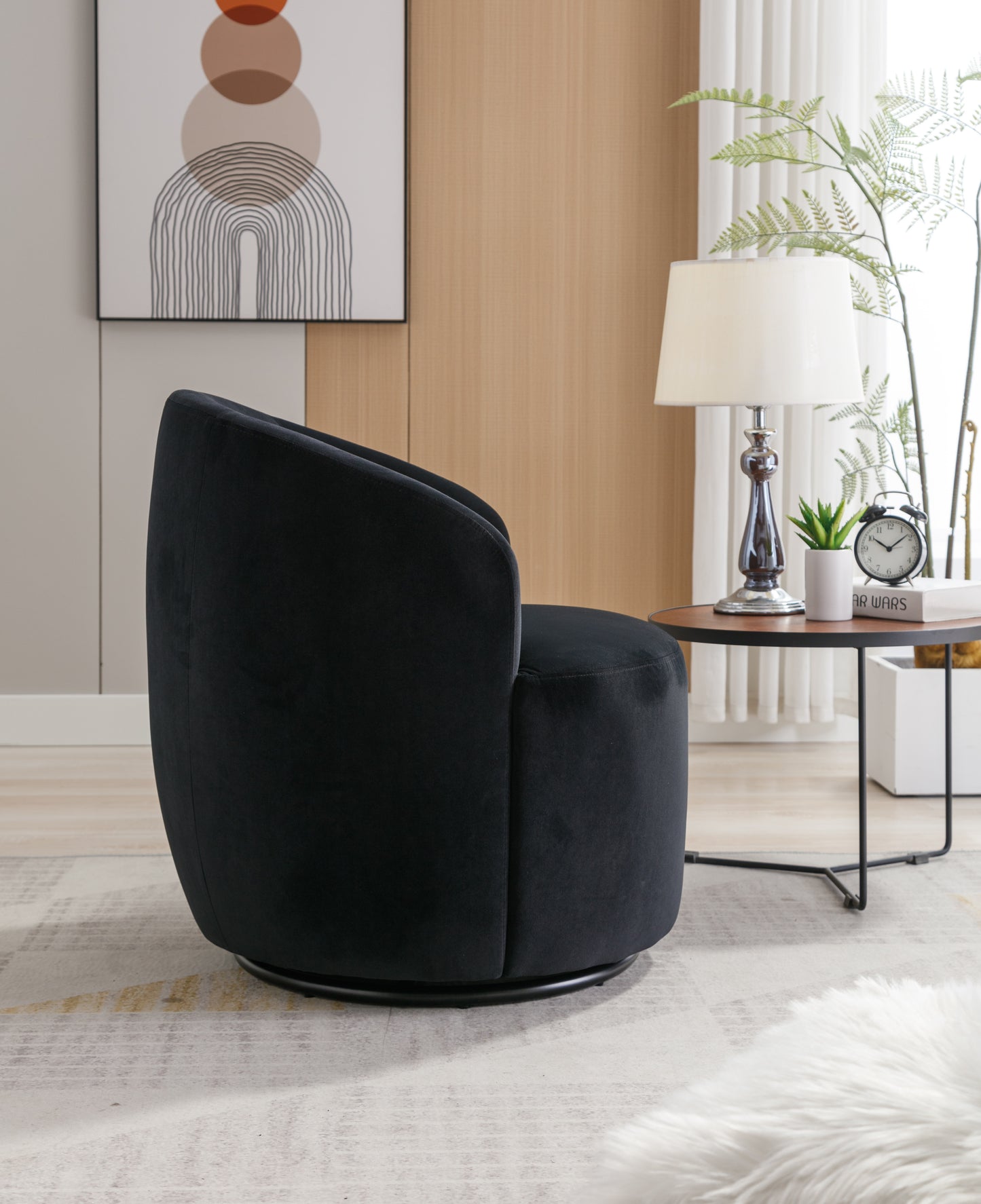 Morgan Velvet Chair Black