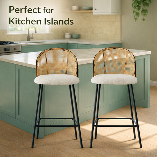 Amilia Bar Stool 2PCs White