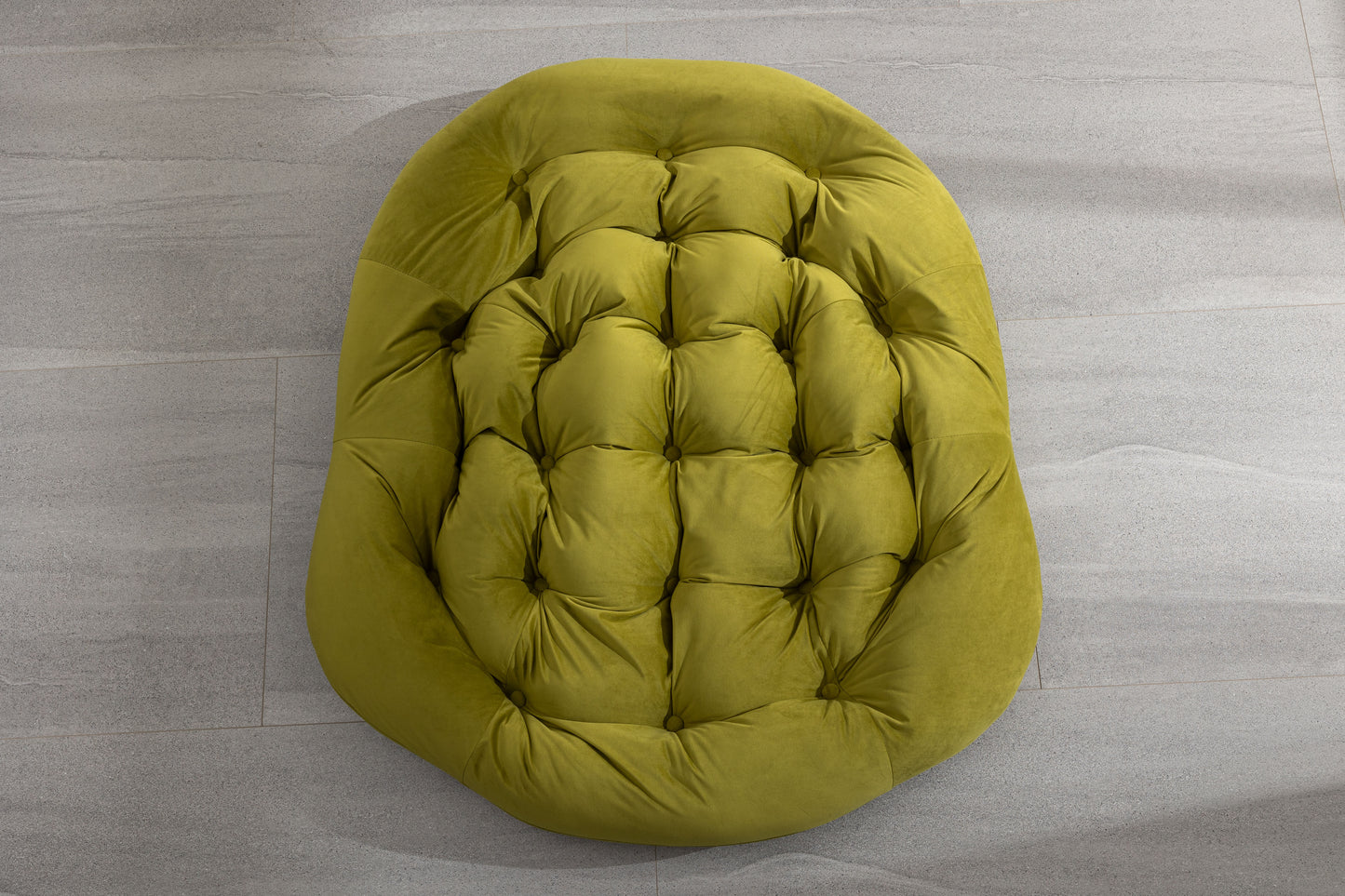 Isla Rocking Chair Removable Olive Green Tufted Cushion Close-Up | KOSSMAI