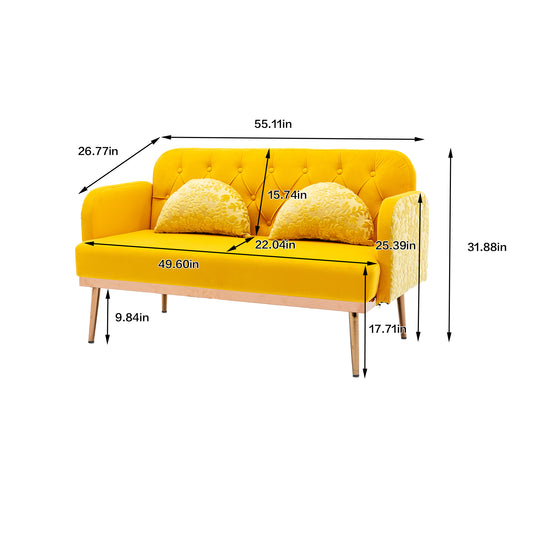 Sophia Sofa 55" Yellow