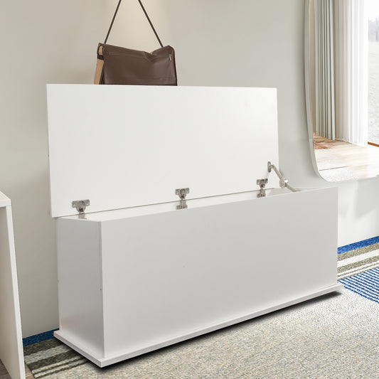 Maurice Storage Bench White 39.37"