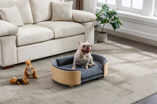 Rokcy Natural Wood Middle Bed Sofa 30.7"