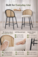 Amilia Bar Stool 2PCs White