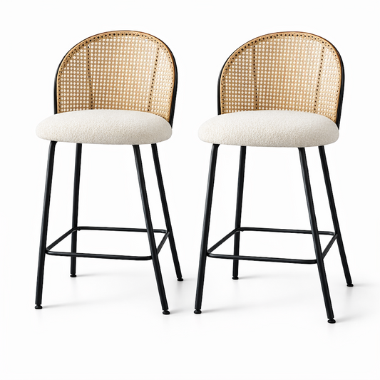 Amilia Bar Stool 2PCs White