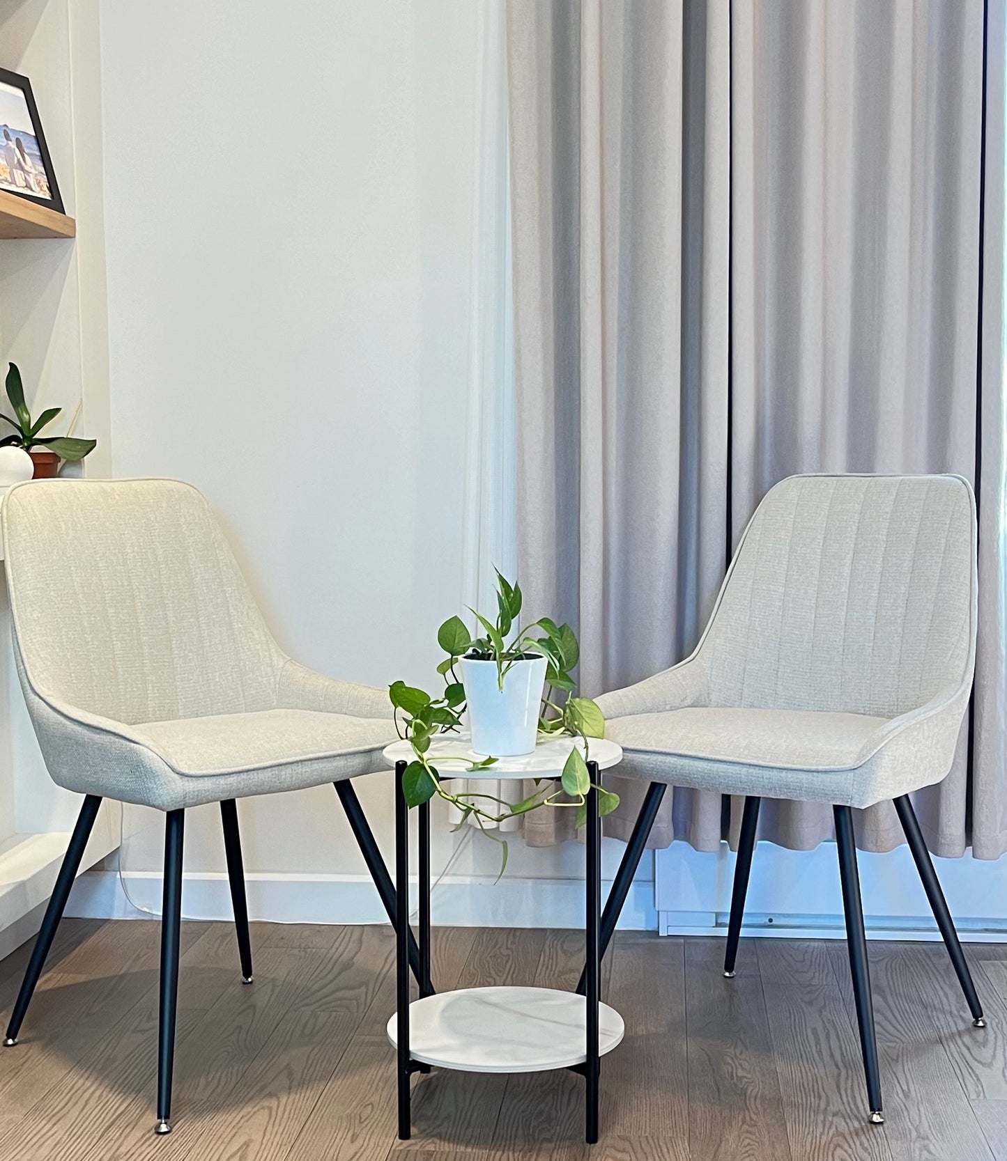 STONE END SIDE TABLE TWO LAYERS