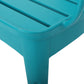 Atlanta Iron Bistro Chair Teal Leg and Seat Slat Close-Up Detail | KOSSMAI
