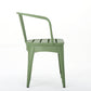 Atlanta 3-Piece Iron Bistro Set Green on Outdoor Patio chair side | KOSSMAI