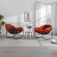 Isla Outdoor PE Rattan Rocking Chair Orange Set of 2 Indoor Lifestyle Scene | KOSSMAI